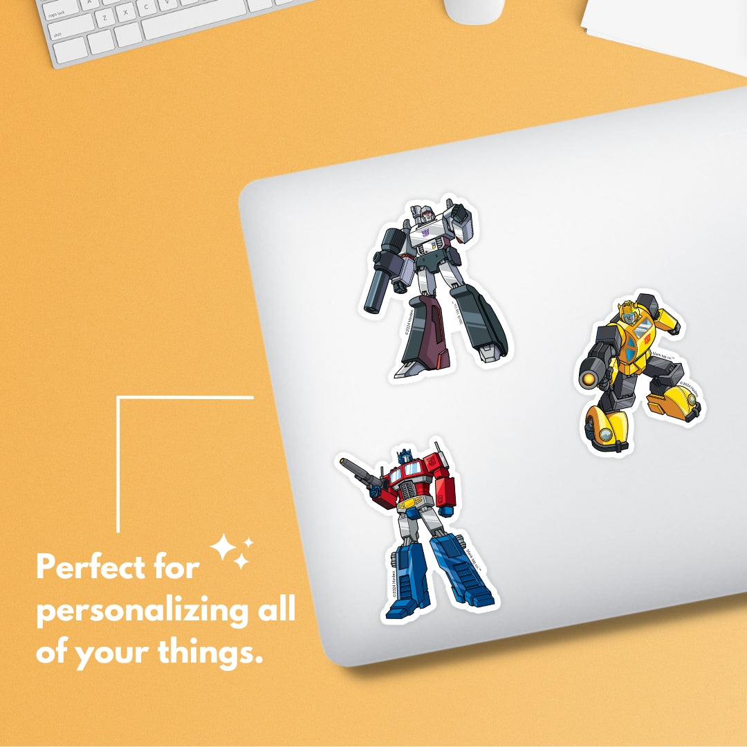 Transformers® 3-Pack Sticker Bundle - Waterproof Stickers for Water Bottles and Laptops