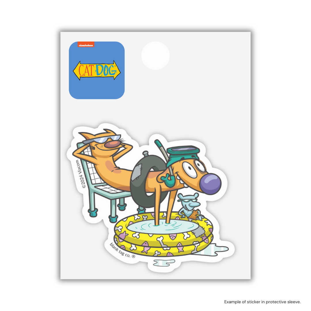 The Relaxing CatDog Sticker