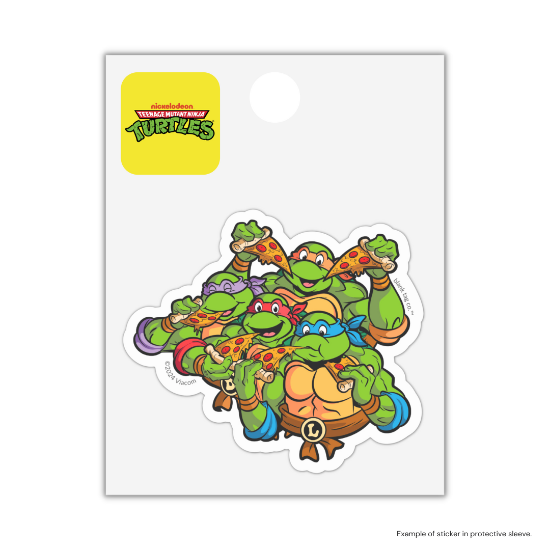 The TMNT Eating Pizza Sticker