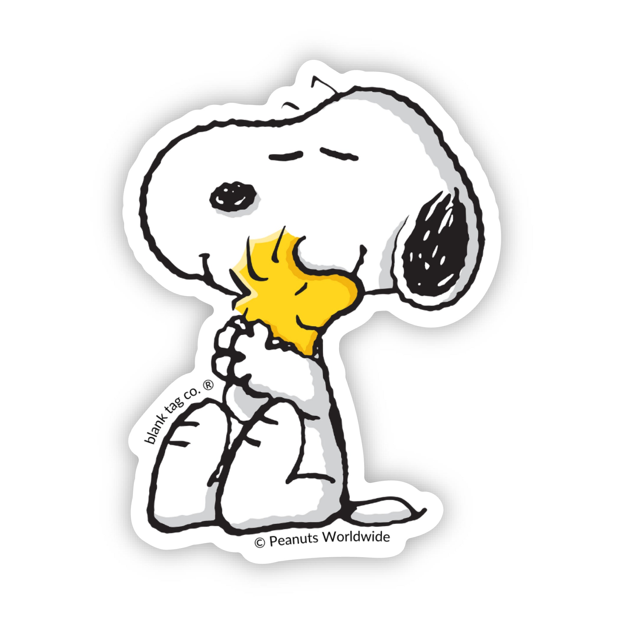 The Snoopy Hugging Woodstock Sticker