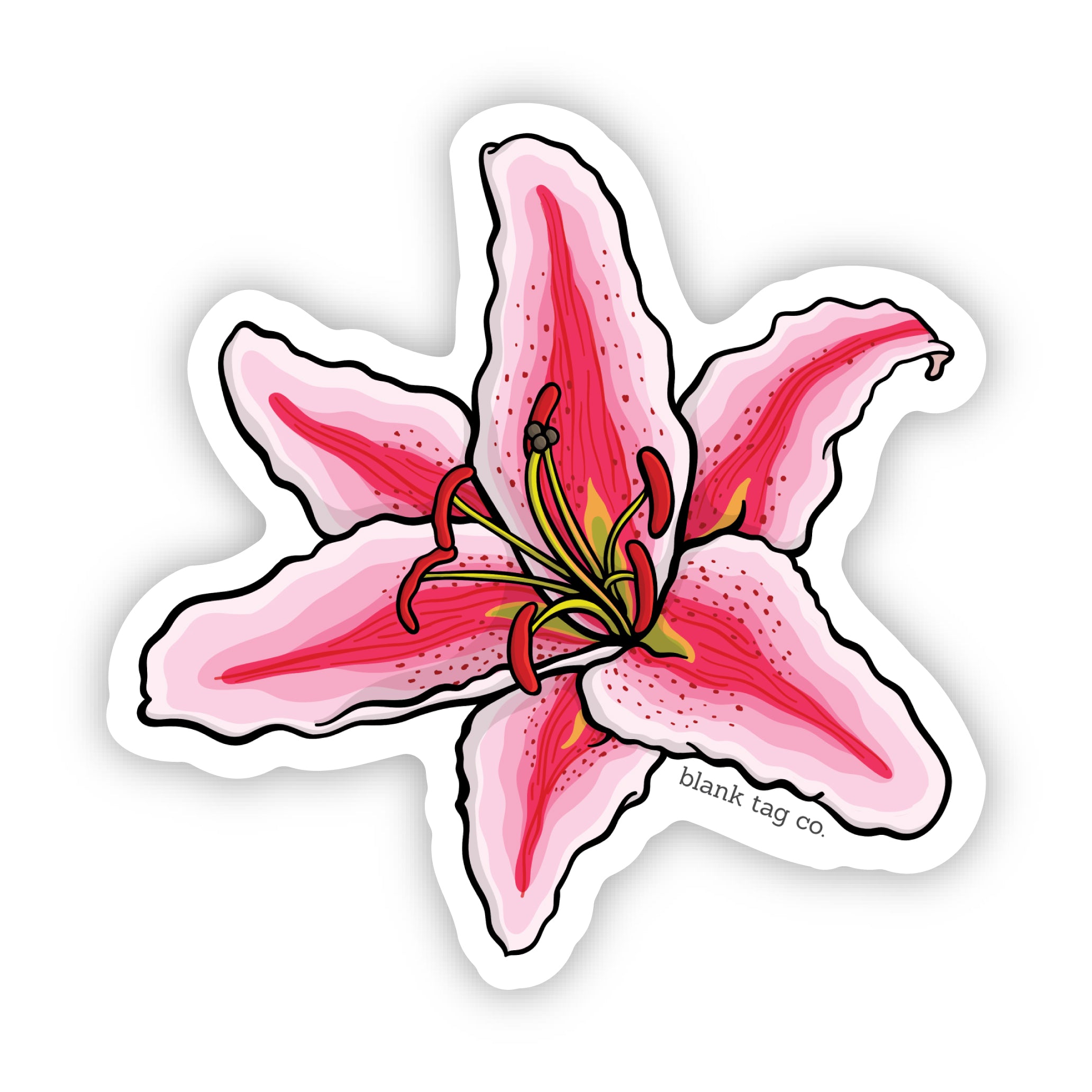 The Stargazer Lily Sticker