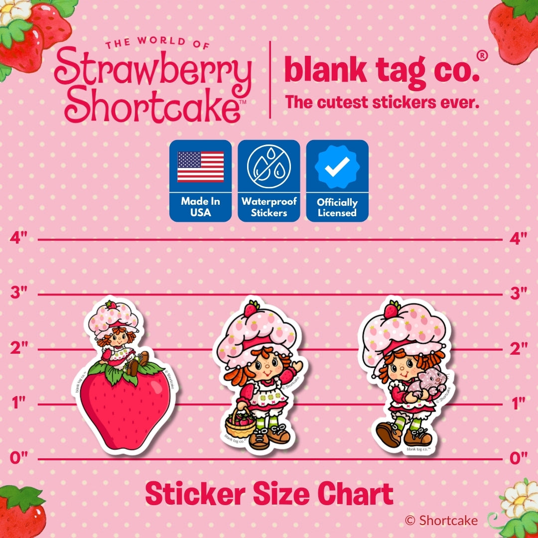 Strawberry Shortcake® 3-Pack Sticker Bundle - Waterproof Stickers for Water Bottles and Laptops