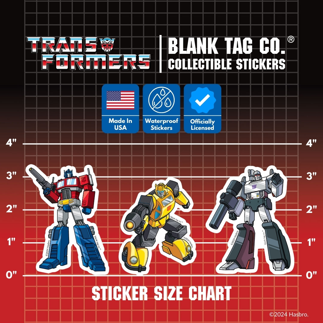 Transformers® 3-Pack Sticker Bundle - Waterproof Stickers for Water Bottles and Laptops