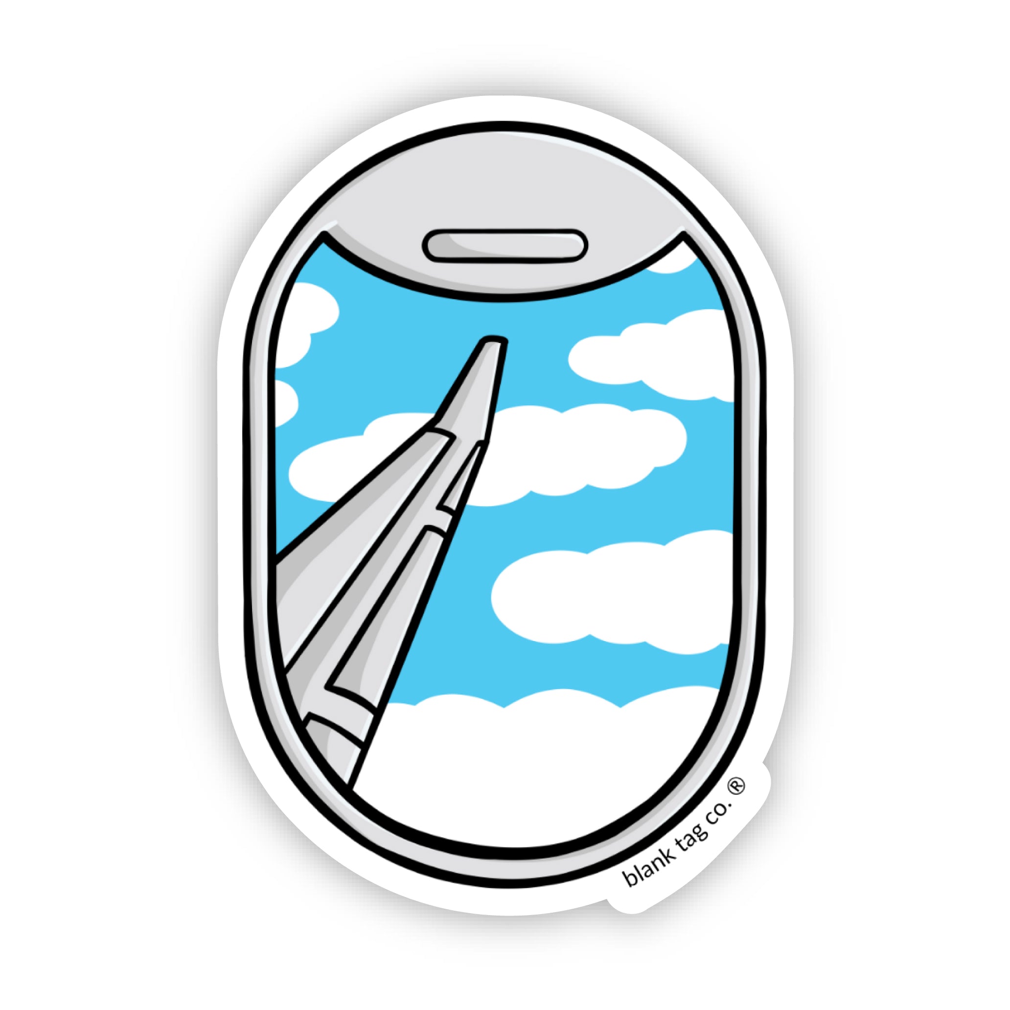 The Airplane Window Sticker