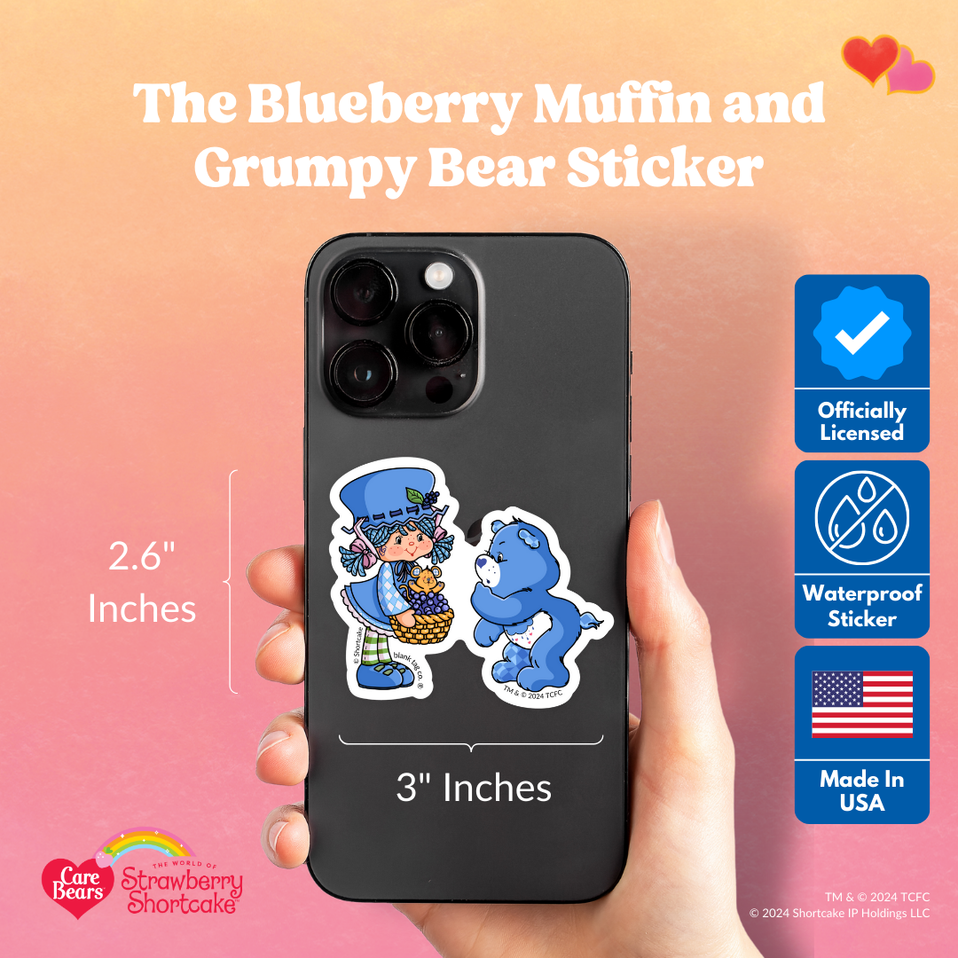 The Blueberry Muffin and Grumpy Bear Sticker