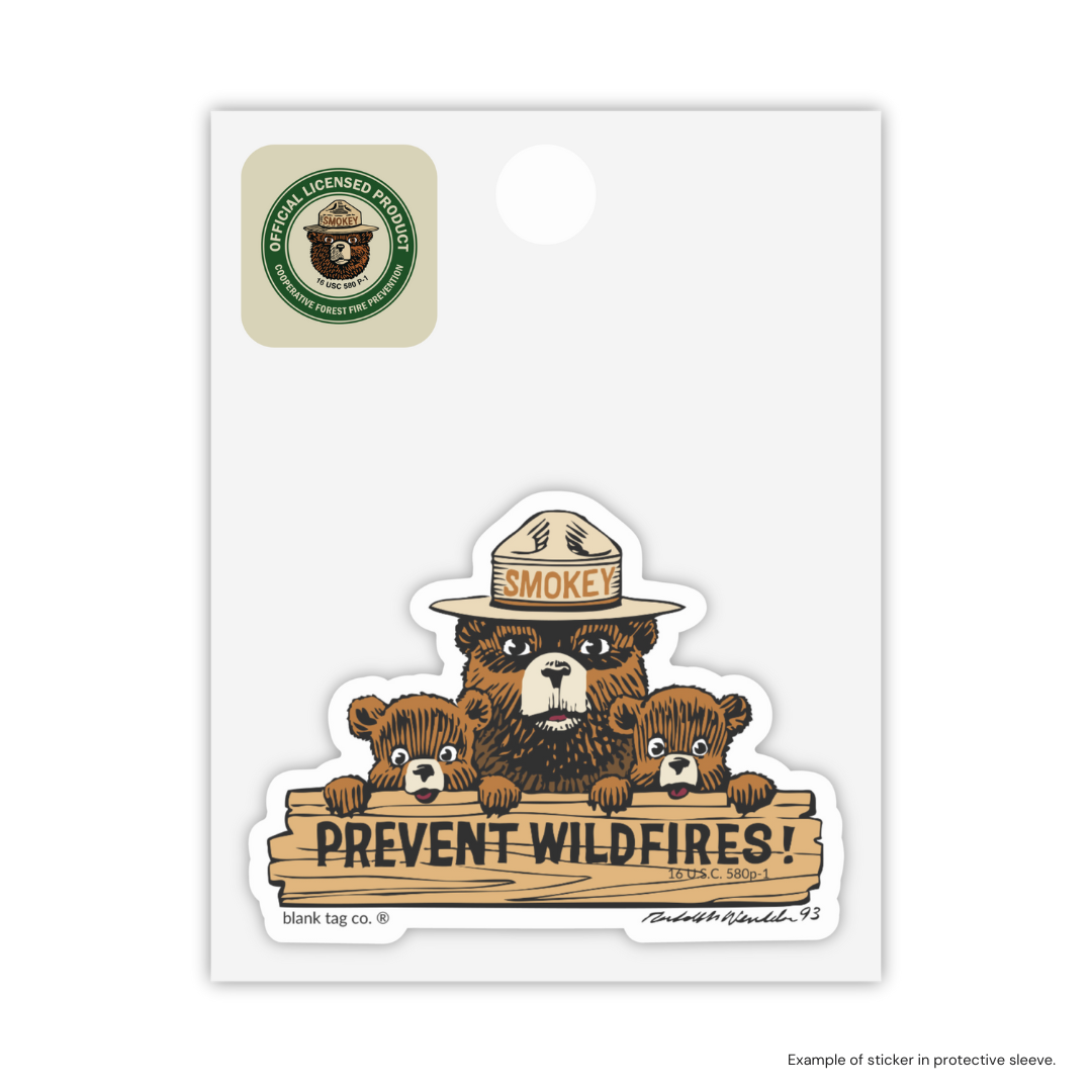 The Classic Prevent Wildfires Sticker