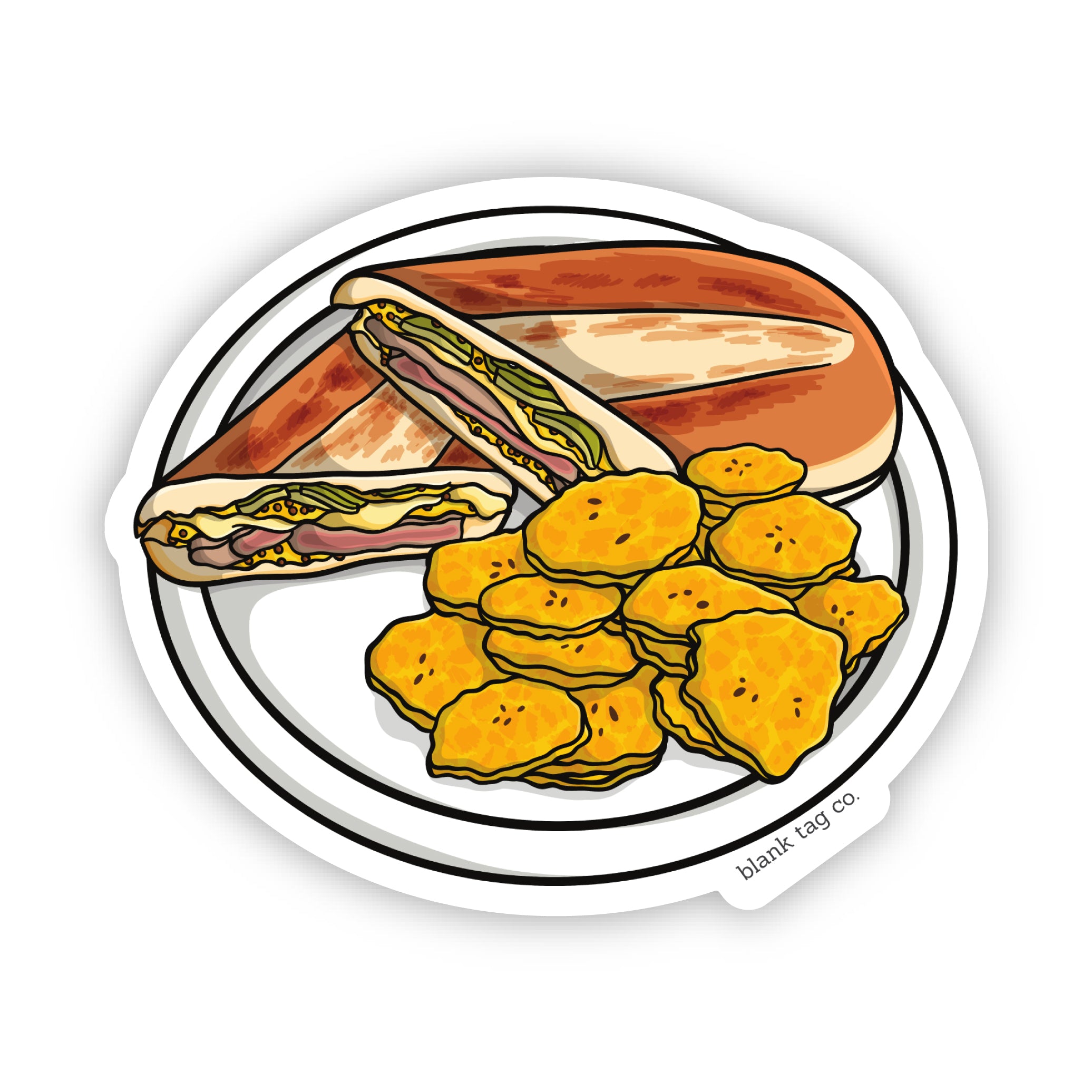 The Cubano Con Tostones Sticker