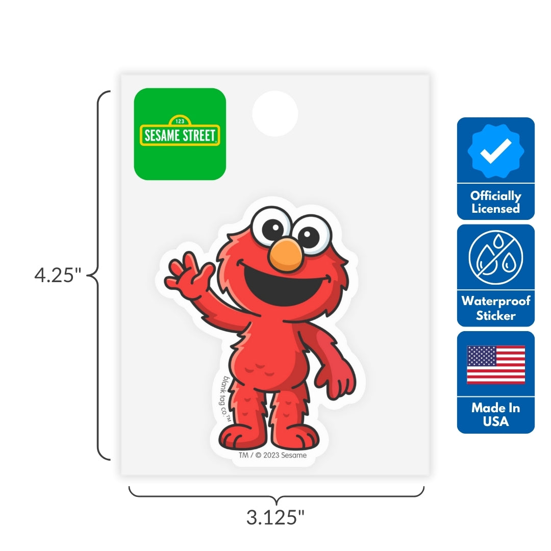 Sesame Street® 3-Pack Sticker Bundle - Waterproof Stickers for Water Bottles and Laptops