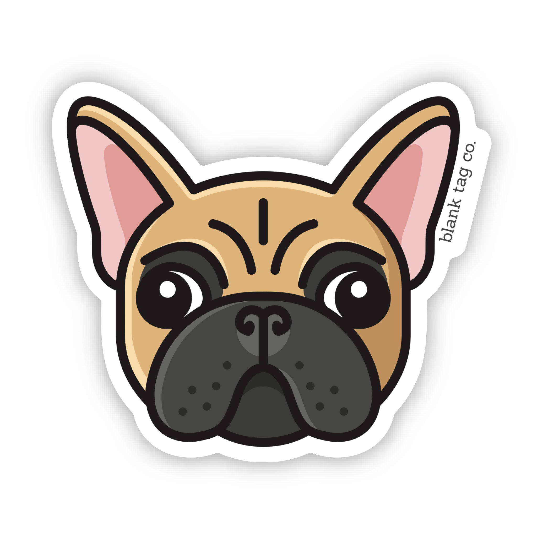 The French Bulldog Face Sticker