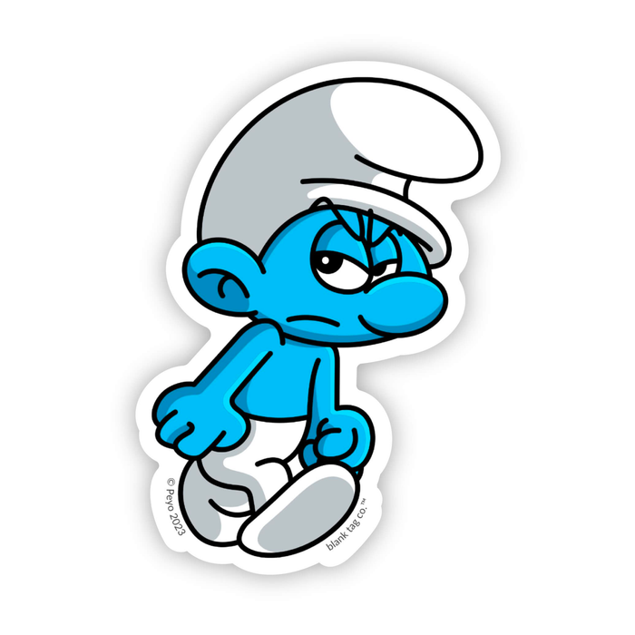 The Grouchy Smurf Sticker