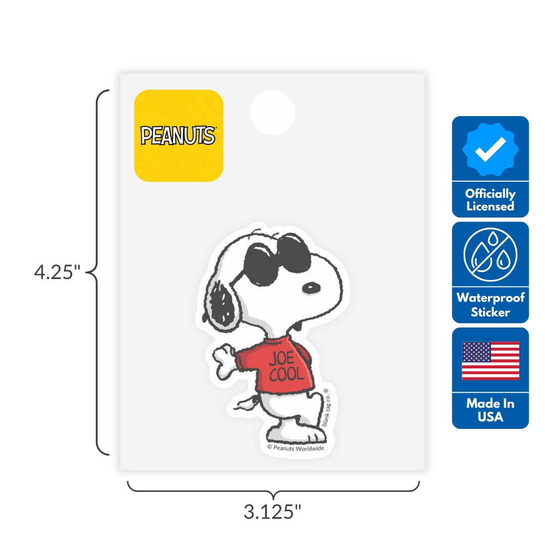 Peanuts® Snoopy 3-Pack Sticker Bundle - Waterproof Stickers for Water Bottles and Laptops