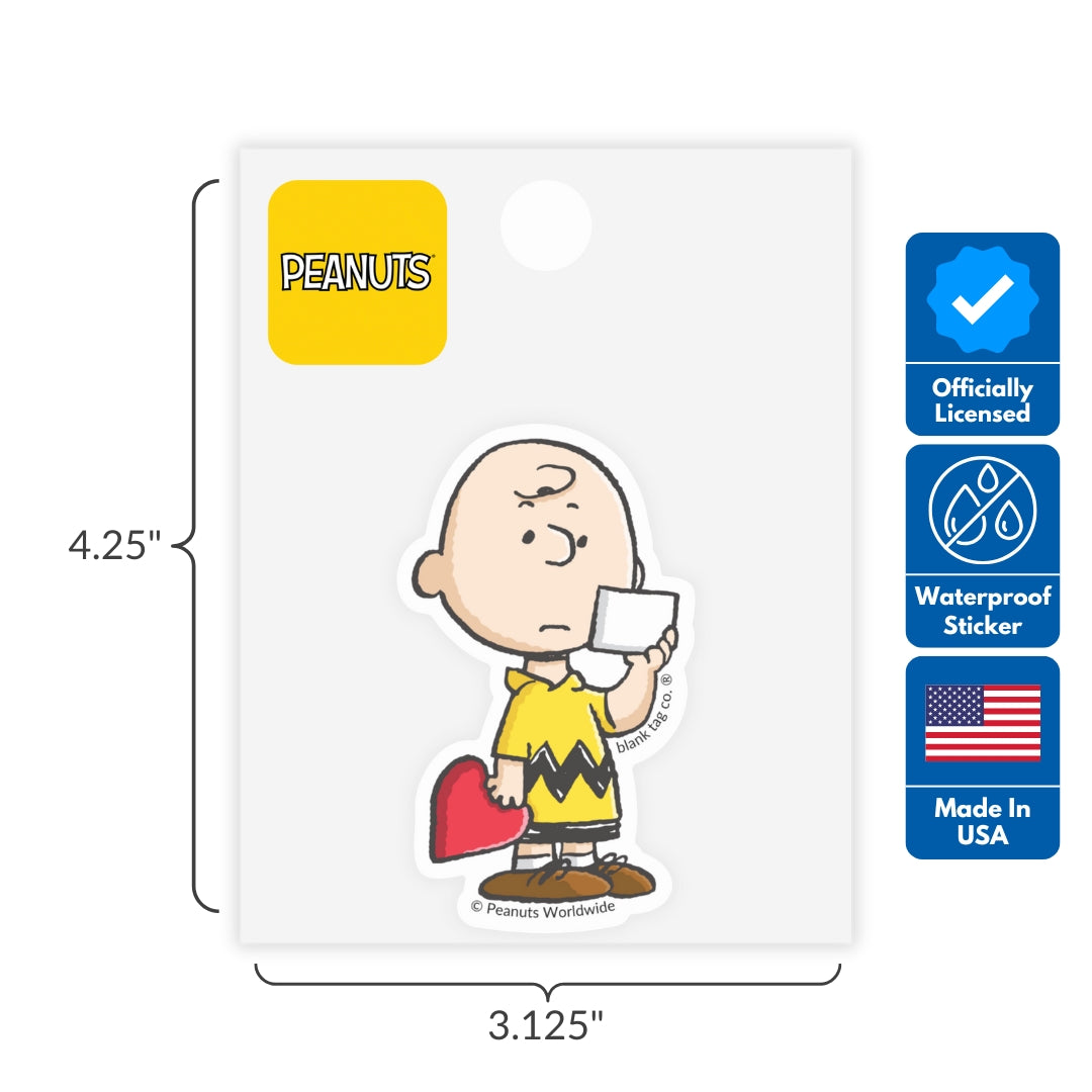 Peanuts® Snoopy Heartfelt 3-Pack Sticker Bundle - Waterproof Stickers for Water Bottles and Laptops