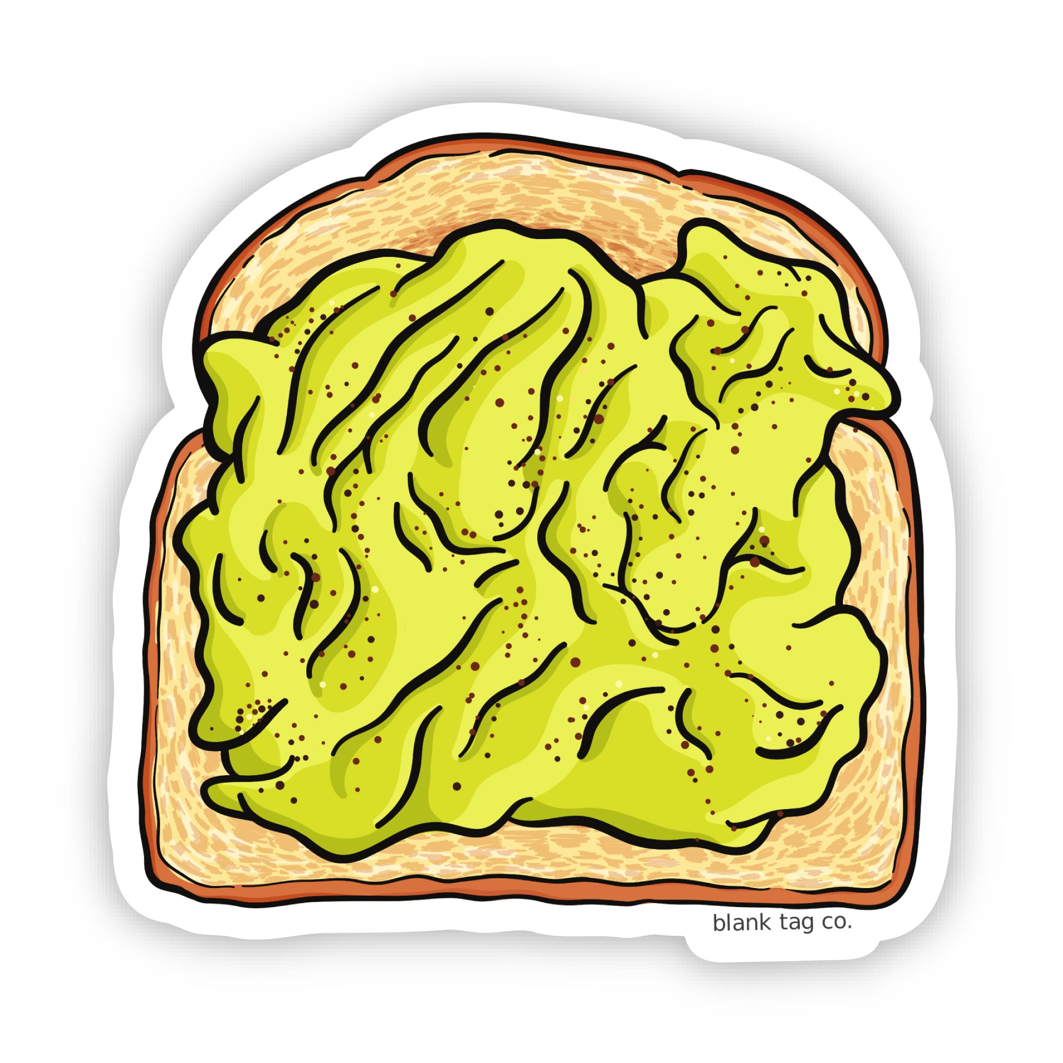 The Mashed Avocado Toast Sticker