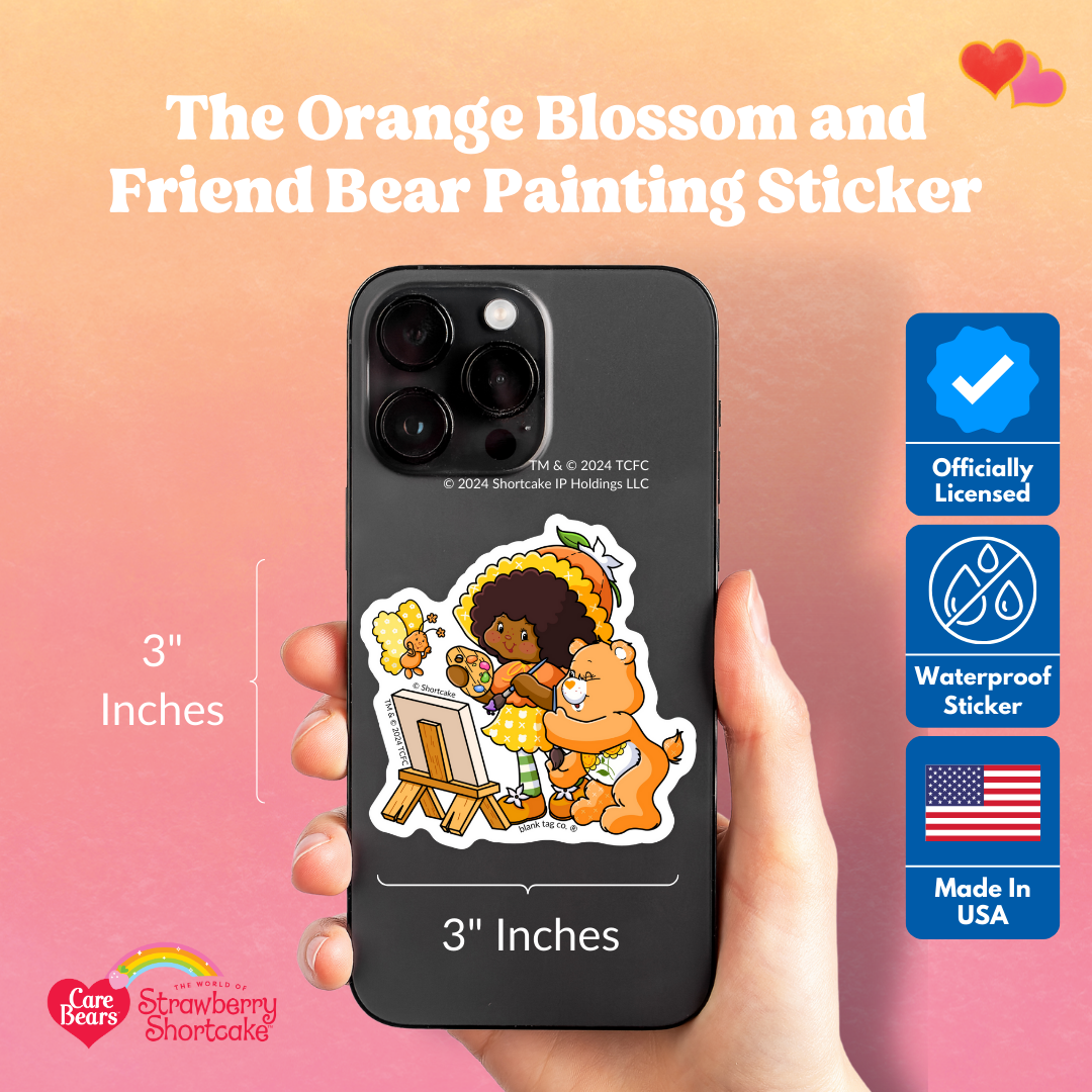 The Orange Blossom and Friend Bear Painting Sticker