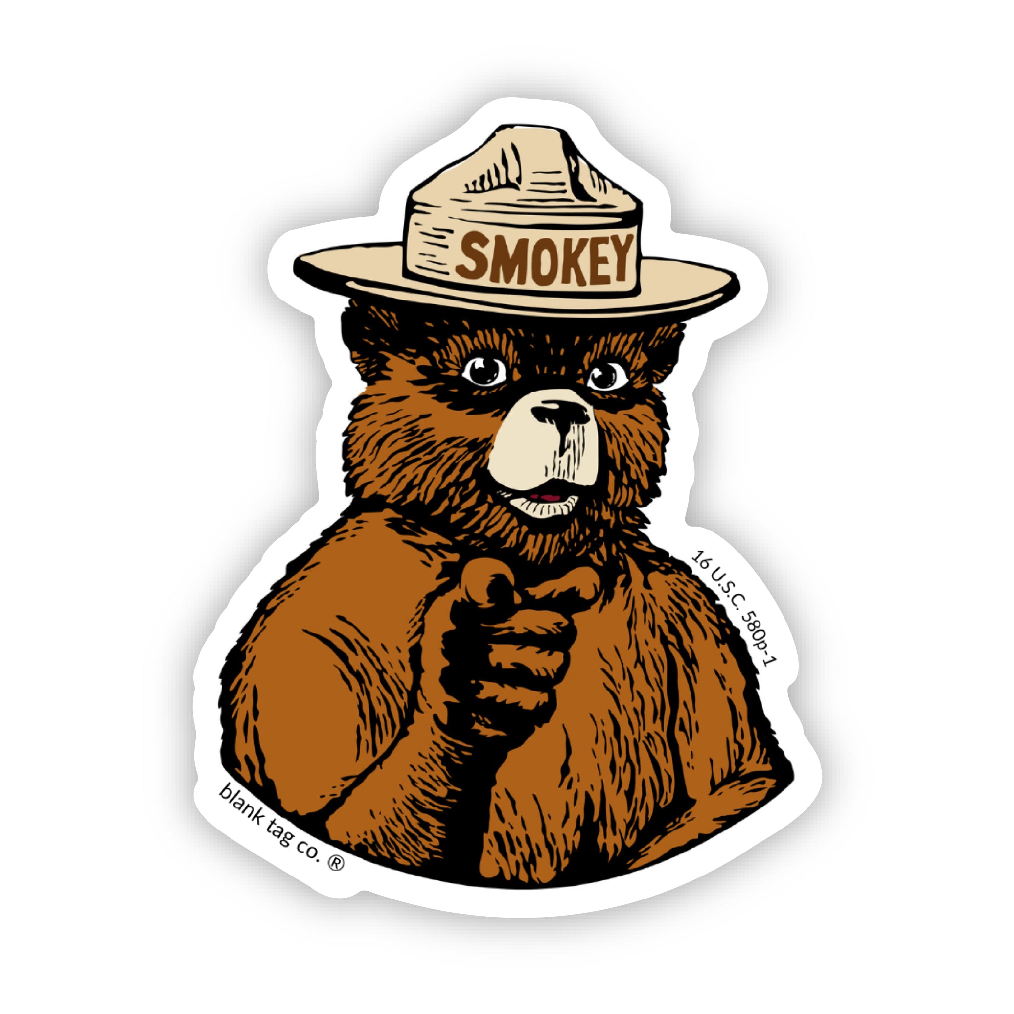 The Pointing Smokey Sticker