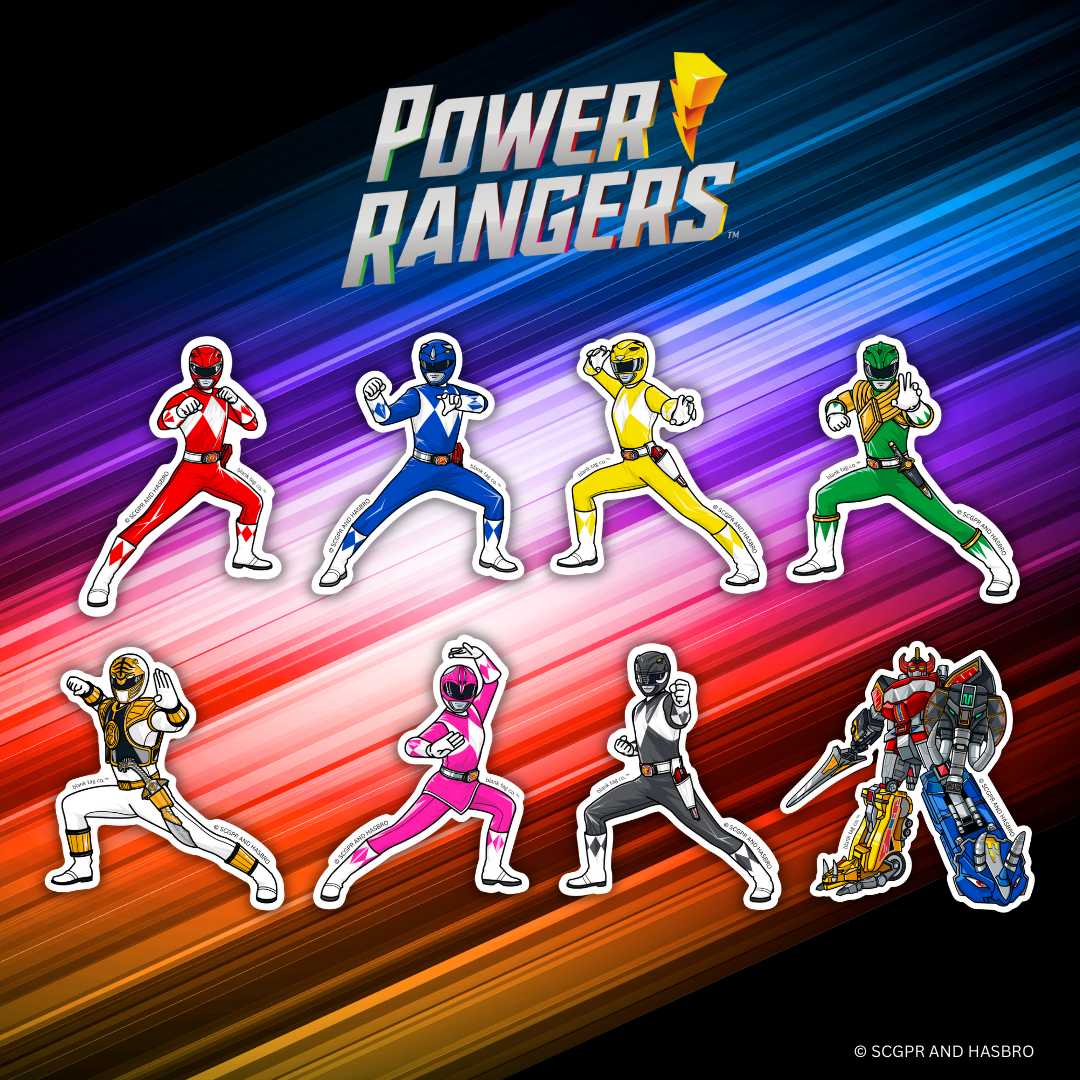 The Power Ranger Sticker Bundle