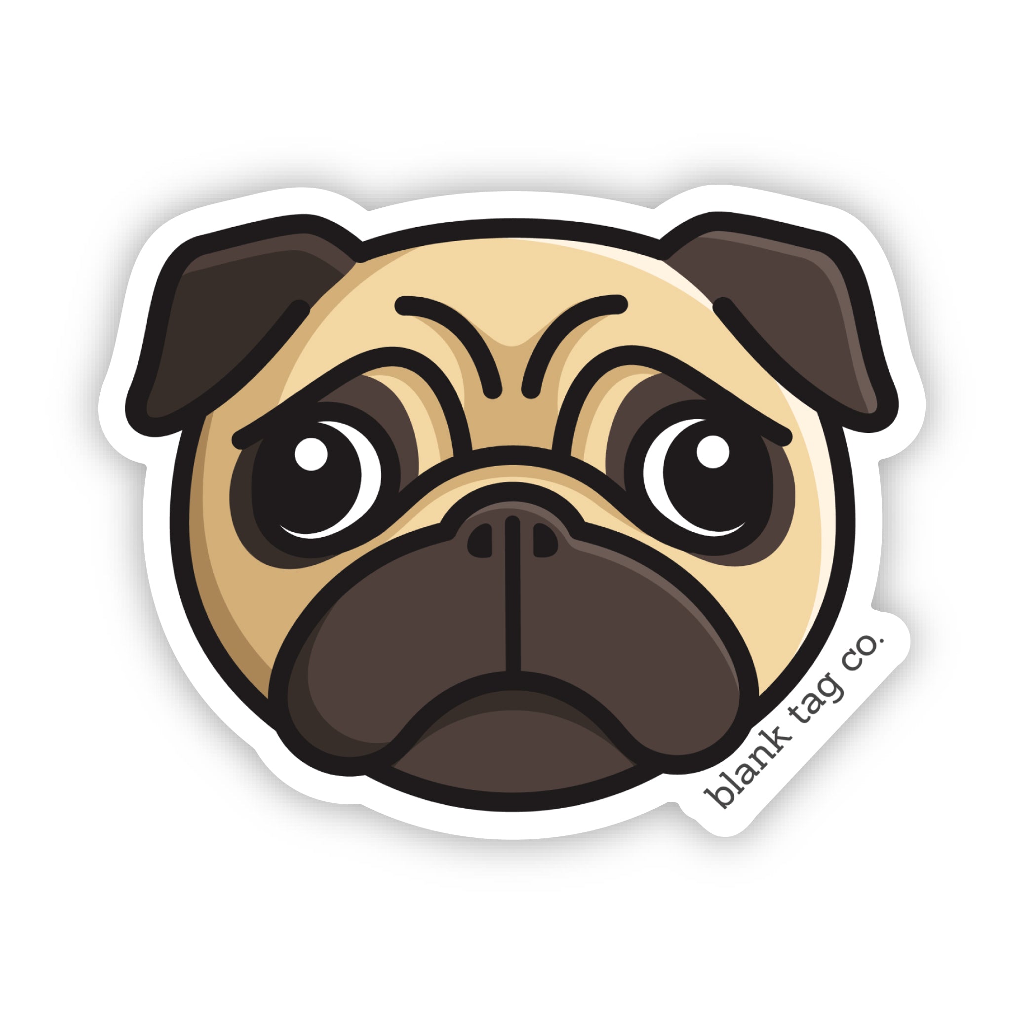 The Pug Face Sticker