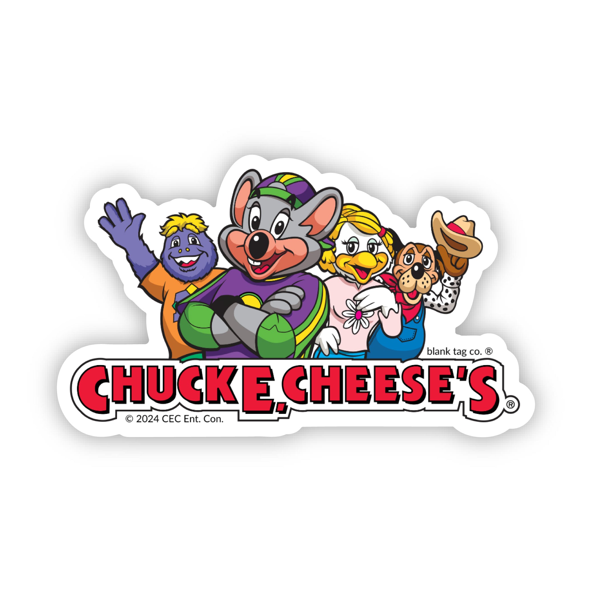 The Retro Chuck E. Cheese Group Logo Sticker