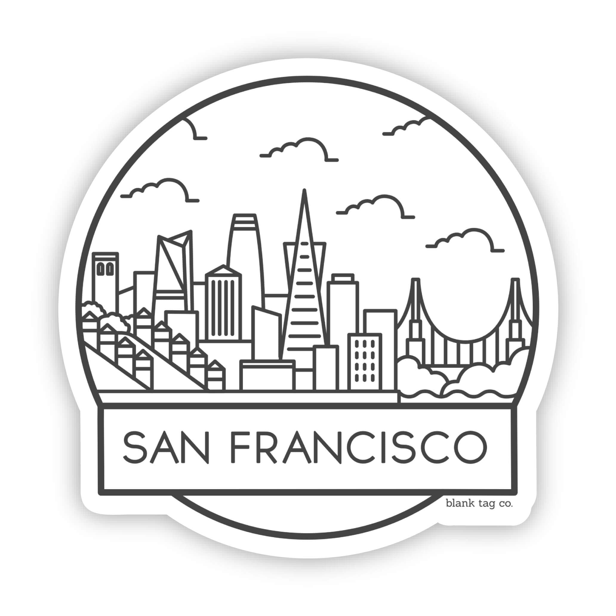 The San Francisco Cityscape Sticker