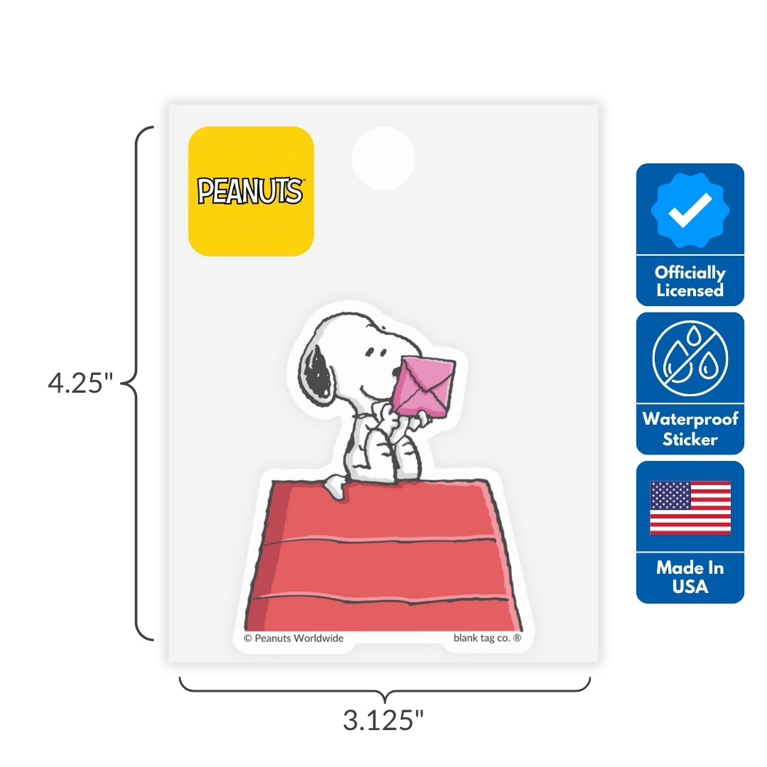 Peanuts® Snoopy Heartfelt 5-Pack Sticker Bundle - Waterproof Stickers for Water Bottles and Laptops