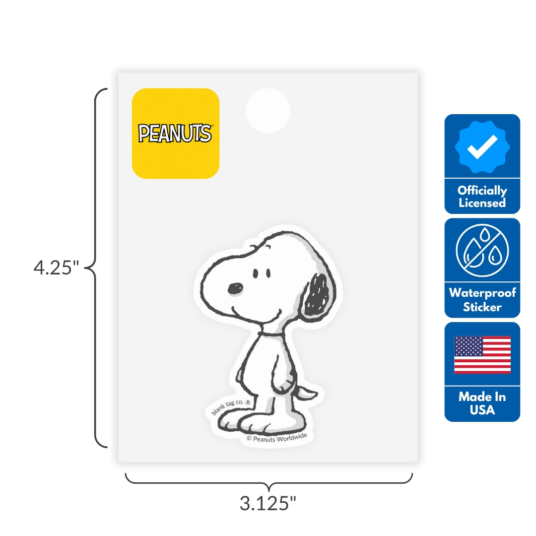 Peanuts® Snoopy 3-Pack Sticker Bundle - Waterproof Stickers for Water Bottles and Laptops