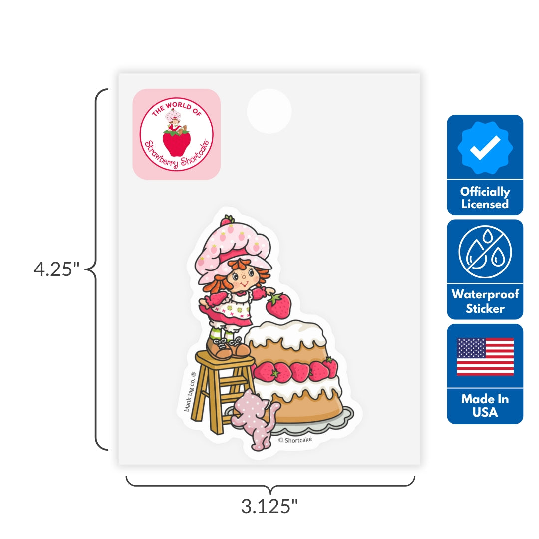 Strawberry Shortcake® Heartfelt 3-Pack Sticker Bundle - Waterproof Stickers for Water Bottles and Laptops