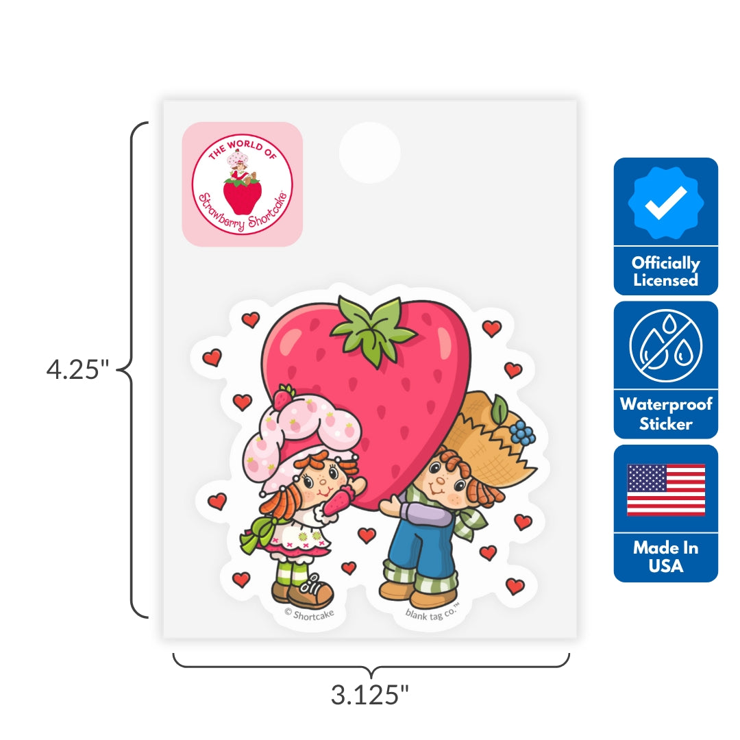 Strawberry Shortcake® Heartfelt 3-Pack Sticker Bundle - Waterproof Stickers for Water Bottles and Laptops