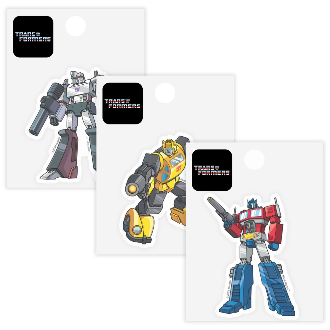 Transformers® 3-Pack Sticker Bundle - Waterproof Stickers for Water Bottles and Laptops