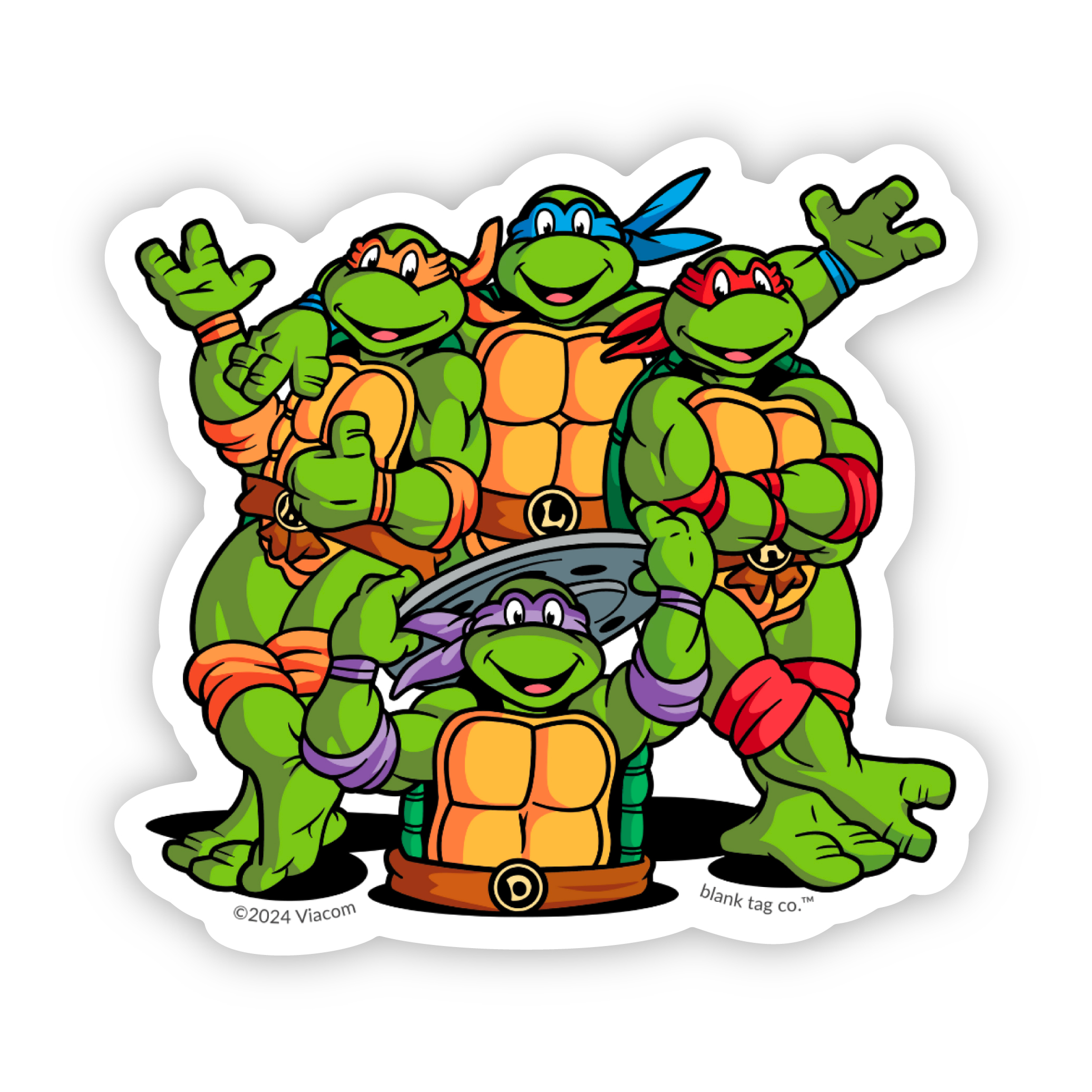 The Classic TMNT Pose Sticker