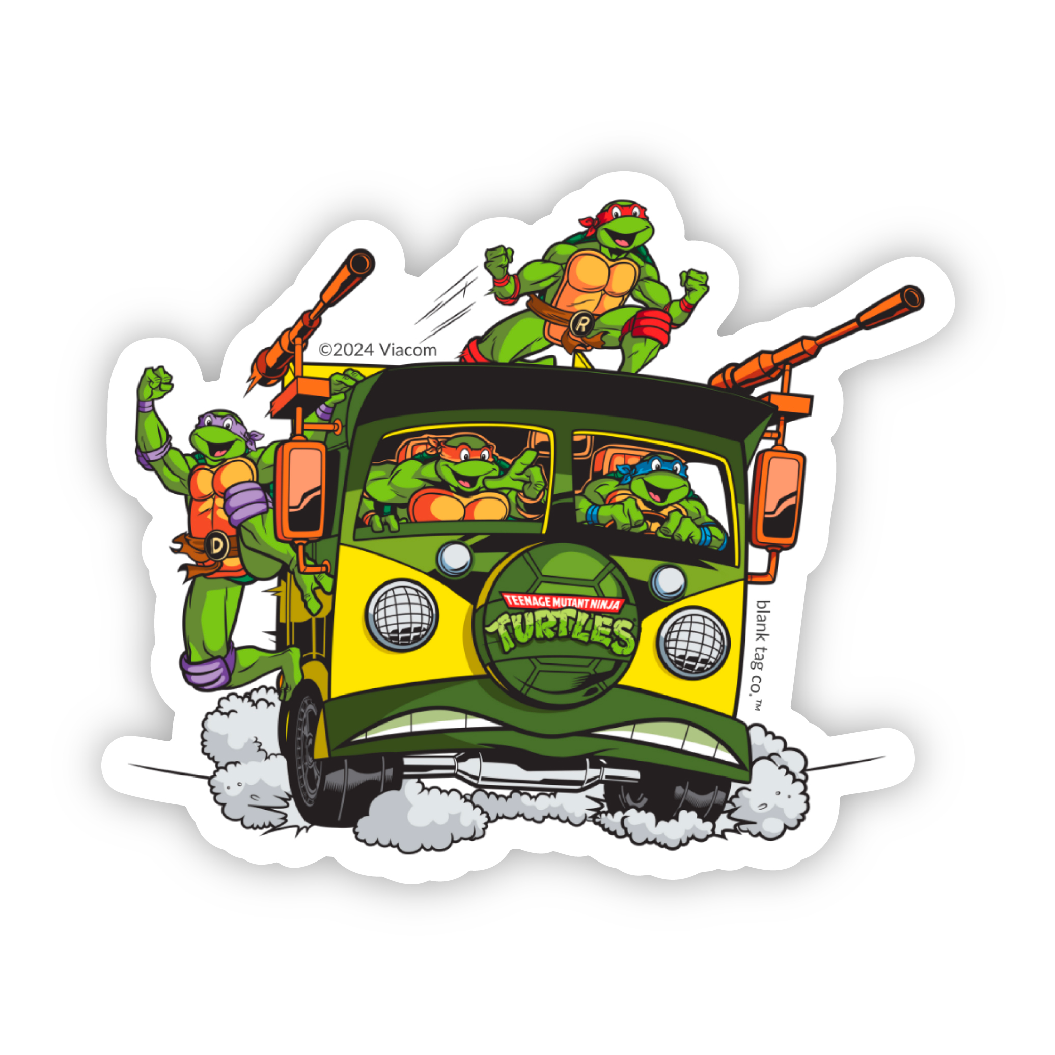 The TMNT Party Wagon Sticker